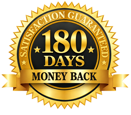 180-Day Money Back Guarantee Badge